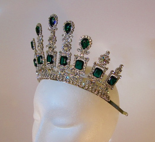 Hand laid rhinestone and crystal tiara by Richard Bradley for My Pink Planet. 